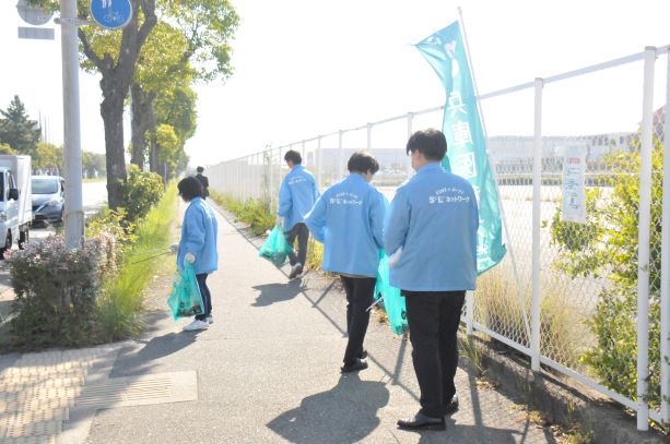 神戸女子大学の清掃の様子(画像)